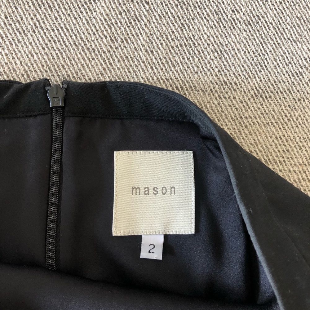 MASON Black Cutout Mini Skirt Size 2 - Picture 3 of 5